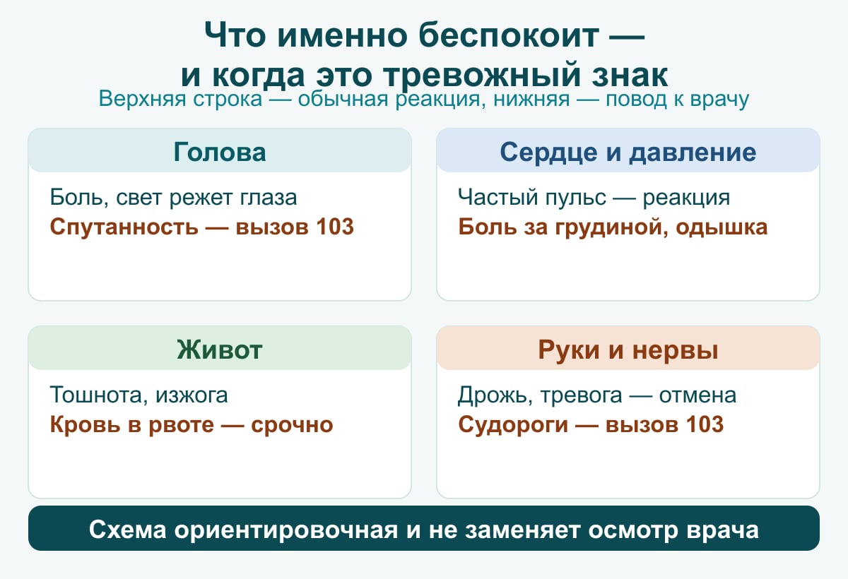 Схема: где что болит после алкоголя — голова, сердце, живот, руки